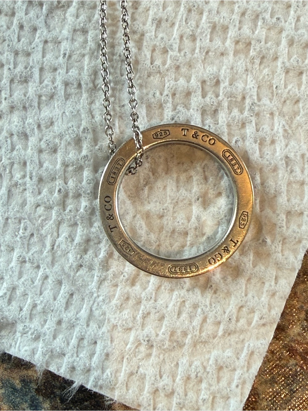 Tiffany & Co. Sterling Silver Circular Pendant Necklace
